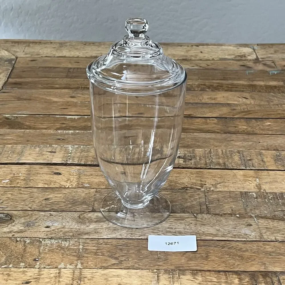 Clear Glass Apothecary Jar 9